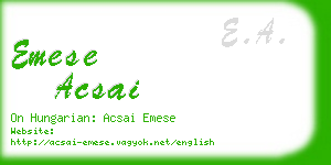emese acsai business card